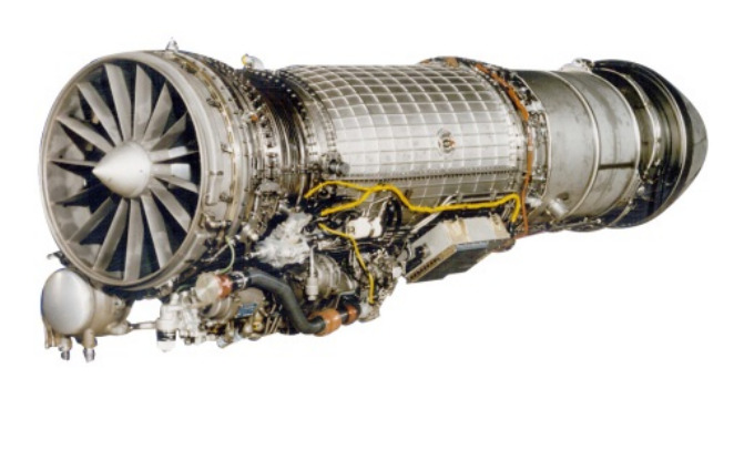 Motor General Electric F-404, una planta motriz muy fiable y segura, que puede seguir rindiendo durante muchos años con un adecuado mantenimiento.